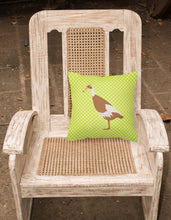 Load image into Gallery viewer, Indian Runner Duck Green Fabric Decorative Pillow BB7691PW1818