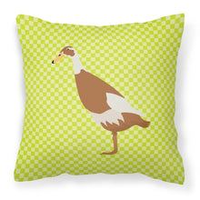 Load image into Gallery viewer, Indian Runner Duck Green Fabric Decorative Pillow BB7691PW1818