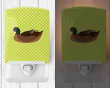 Load image into Gallery viewer, Khaki Campbell Duck Green Ceramic Night Light BB7692CNL
