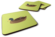 Load image into Gallery viewer, Khaki Campbell Duck Green Foam Coaster  BB7692FC