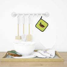 Load image into Gallery viewer, Khaki Campbell Duck Green Pot Holders - Set of 2 - Heat-Resistant Kitchen Essentials BB7692PTHD