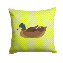 Load image into Gallery viewer, Khaki Campbell Duck Green Throw Pillow - 14x14 Decorative Pillow – Art for Your Home &amp; Patio BB7692PW1414