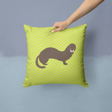 Load image into Gallery viewer, Russian or European Mink Green Throw Pillow - 14x14 Decorative Pillow – Art for Your Home &amp; Patio BB7694PW1414