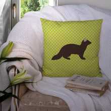 Load image into Gallery viewer, Sable Marten Green Throw Pillow - 14x14 Decorative Pillow – Art for Your Home &amp; Patio BB7695PW1414