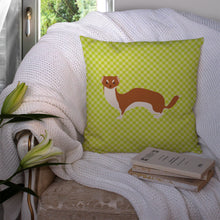 Load image into Gallery viewer, Weasel Green Throw Pillow - 14x14 Decorative Pillow – Art for Your Home &amp; Patio BB7696PW1414