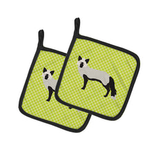 Load image into Gallery viewer, Silver Fox Green Pot Holders - Set of 2 - Heat-Resistant Kitchen Essentials BB7697PTHD