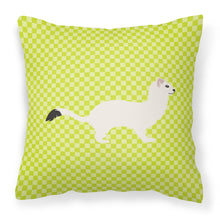 Load image into Gallery viewer, Stoat Short-tailed Weasel Green Fabric Decorative Pillow BB7698PW1818