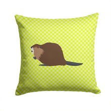 Load image into Gallery viewer, Eurasian Beaver Green Throw Pillow - 14x14 Decorative Pillow – Art for Your Home &amp; Patio BB7699PW1414