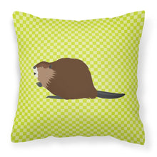Load image into Gallery viewer, Eurasian Beaver Green Fabric Decorative Pillow BB7699PW1818