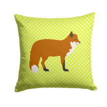 Load image into Gallery viewer, Red Fox Green Throw Pillow - 14x14 Decorative Pillow – Art for Your Home &amp; Patio BB7702PW1414