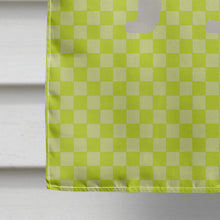 Load image into Gallery viewer, White Arctic Fox Green Flag Canvas House Size BB7703CHF