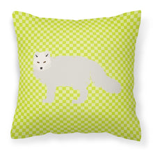 Load image into Gallery viewer, White Arctic Fox Green Fabric Decorative Pillow BB7703PW1818