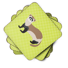 Load image into Gallery viewer, Ferret Green Foam Coaster  BB7704FC