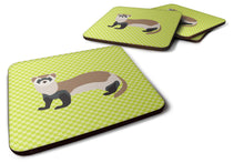 Load image into Gallery viewer, Ferret Green Foam Coaster  BB7704FC