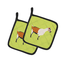 Load image into Gallery viewer, Alpine Goat Green Pot Holders - Set of 2 - Heat-Resistant Kitchen Essentials BB7706PTHD