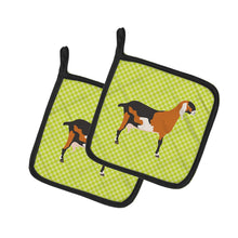 Load image into Gallery viewer, Anglo-nubian Nubian Goat Green Pot Holders - Set of 2 - Heat-Resistant Kitchen Essentials BB7709PTHD