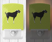 Load image into Gallery viewer, Black Bengal Goat Green Ceramic Night Light BB7710CNL