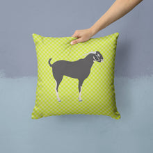 Load image into Gallery viewer, Black Bengal Goat Green Throw Pillow - 14x14 Decorative Pillow – Art for Your Home &amp; Patio BB7710PW1414