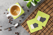 Load image into Gallery viewer, Welsh Black-Necked Goat Green Foam Coaster  BB7713FC