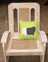 Load image into Gallery viewer, Welsh Black-Necked Goat Green Fabric Decorative Pillow BB7713PW1818