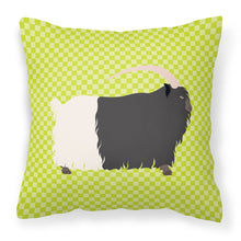 Load image into Gallery viewer, Welsh Black-Necked Goat Green Fabric Decorative Pillow BB7713PW1818