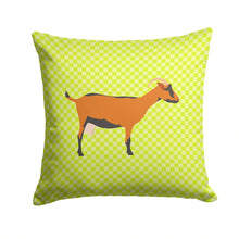 Load image into Gallery viewer, Oberhasli Goat Green Throw Pillow - 14x14 Decorative Pillow – Art for Your Home &amp; Patio BB7714PW1414