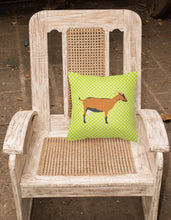 Load image into Gallery viewer, Oberhasli Goat Green Fabric Decorative Pillow BB7714PW1818