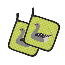 Load image into Gallery viewer, Pilgrim Goose Green Pot Holders - Set of 2 - Heat-Resistant Kitchen Essentials BB7719PTHD