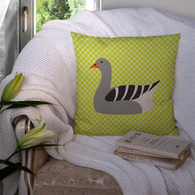 Load image into Gallery viewer, Pilgrim Goose Green Throw Pillow - 14x14 Decorative Pillow – Art for Your Home &amp; Patio BB7719PW1414