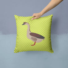 Load image into Gallery viewer, Chinese Goose Green Throw Pillow - 14x14 Decorative Pillow – Art for Your Home &amp; Patio BB7722PW1414