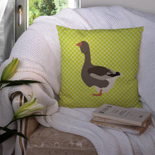Load image into Gallery viewer, Toulouse Goose Green Throw Pillow - 14x14 Decorative Pillow – Art for Your Home &amp; Patio BB7723PW1414
