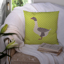 Load image into Gallery viewer, Buff Grey Back Goose Green Throw Pillow - 14x14 Decorative Pillow – Art for Your Home &amp; Patio BB7727PW1414