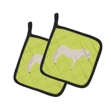 Load image into Gallery viewer, Paso Fino Horse Green Pot Holders - Set of 2 - Heat-Resistant Kitchen Essentials BB7731PTHD