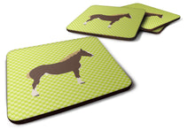 Load image into Gallery viewer, Percheron Horse Green Foam Coaster  BB7732FC