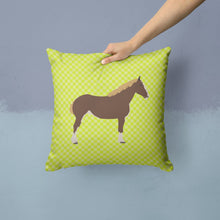 Load image into Gallery viewer, Percheron Horse Green Throw Pillow - 14x14 Decorative Pillow – Art for Your Home &amp; Patio BB7732PW1414