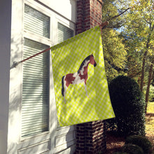 Load image into Gallery viewer, Pinto Horse Green Flag Canvas House Size BB7733CHF
