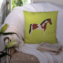 Load image into Gallery viewer, Pinto Horse Green Throw Pillow - 14x14 Decorative Pillow – Art for Your Home &amp; Patio BB7733PW1414