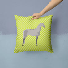 Load image into Gallery viewer, Orlov Trotter Horse Green Throw Pillow - 14x14 Decorative Pillow – Art for Your Home &amp; Patio BB7734PW1414