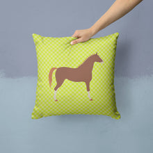Load image into Gallery viewer, Hanoverian Horse Green Throw Pillow - 14x14 Decorative Pillow – Art for Your Home &amp; Patio BB7735PW1414