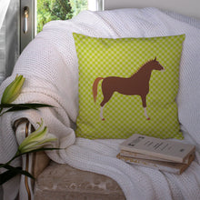 Load image into Gallery viewer, Hanoverian Horse Green Throw Pillow - 14x14 Decorative Pillow – Art for Your Home &amp; Patio BB7735PW1414