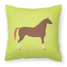 Load image into Gallery viewer, Hanoverian Horse Green Fabric Decorative Pillow BB7735PW1818