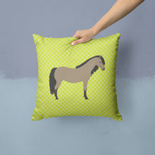 Load image into Gallery viewer, Welsh Pony Horse Green Throw Pillow - 14x14 Decorative Pillow – Art for Your Home &amp; Patio BB7736PW1414
