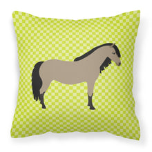 Load image into Gallery viewer, Welsh Pony Horse Green Fabric Decorative Pillow BB7736PW1818