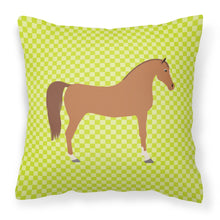 Load image into Gallery viewer, Arabian Horse Green Fabric Decorative Pillow BB7737PW1818