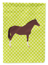 Load image into Gallery viewer, English Thoroughbred Horse Green Garden Flag - Outdoor Decorative Yard Flag