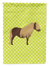 Load image into Gallery viewer, Shetland Pony Horse Green Garden Flag - Outdoor Decorative Yard Flag
