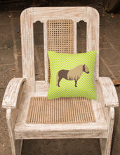 Load image into Gallery viewer, Shetland Pony Horse Green Fabric Decorative Pillow BB7740PW1818