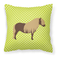 Load image into Gallery viewer, Shetland Pony Horse Green Fabric Decorative Pillow BB7740PW1818