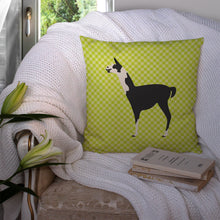 Load image into Gallery viewer, Llama Q' Ara Green Throw Pillow - 14x14 Decorative Pillow – Art for Your Home &amp; Patio BB7744PW1414
