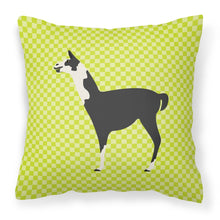 Load image into Gallery viewer, Llama Q' Ara Green Fabric Decorative Pillow BB7744PW1818